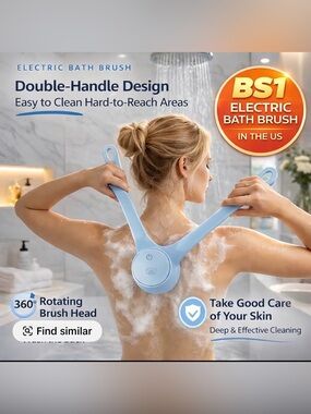 Rechargeable Electric Body Scrubber, Waterproof 360° Rotating Shower Brush